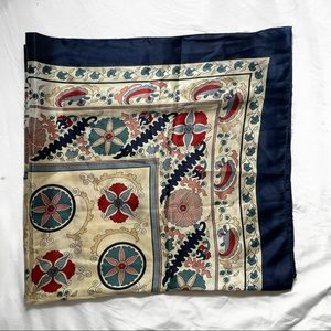 Floral silk square scarf